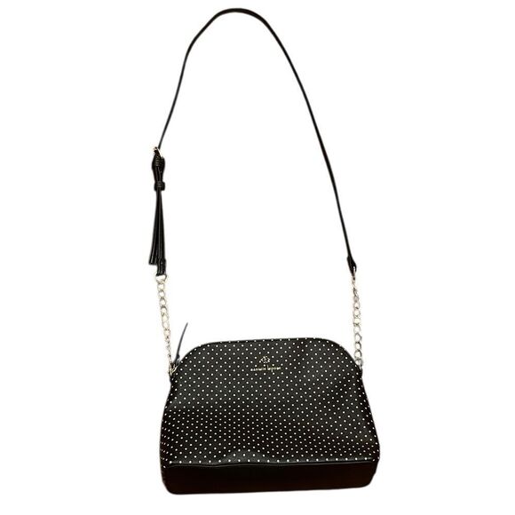 Nanette Lepore Stylish Black and White Polkadot Crossbody Bag - Picture 11 of 11